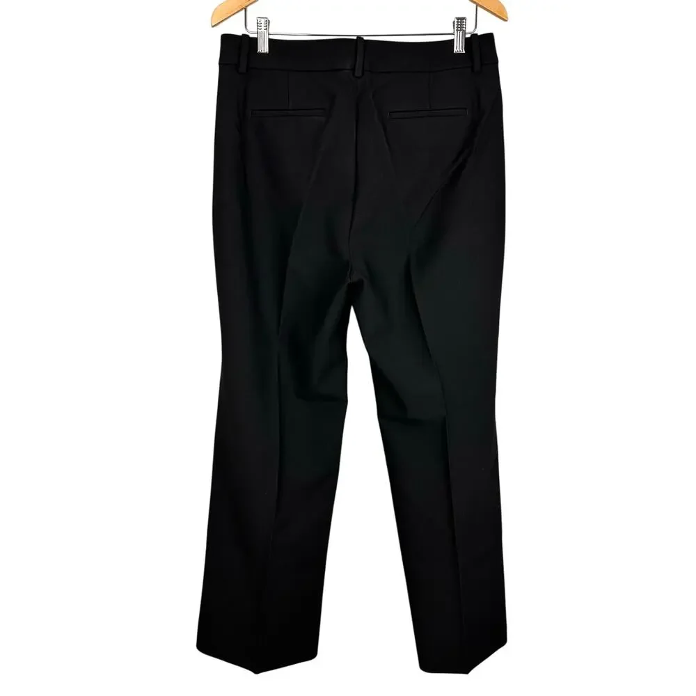 J.CREW Natalia Straight Leg Pant Four Season Stretch Carreman Black Size 12 NWT